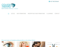 Tablet Screenshot of collegetherapies.com
